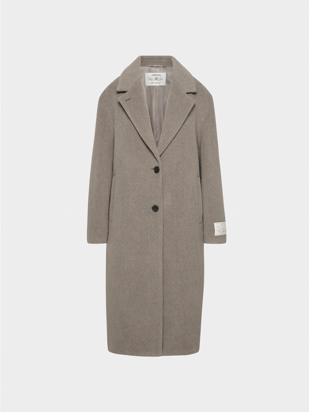 Aritzia The Only Coat Soft Wool Cashmere Regular in Heather Nomad Taupe Size XS